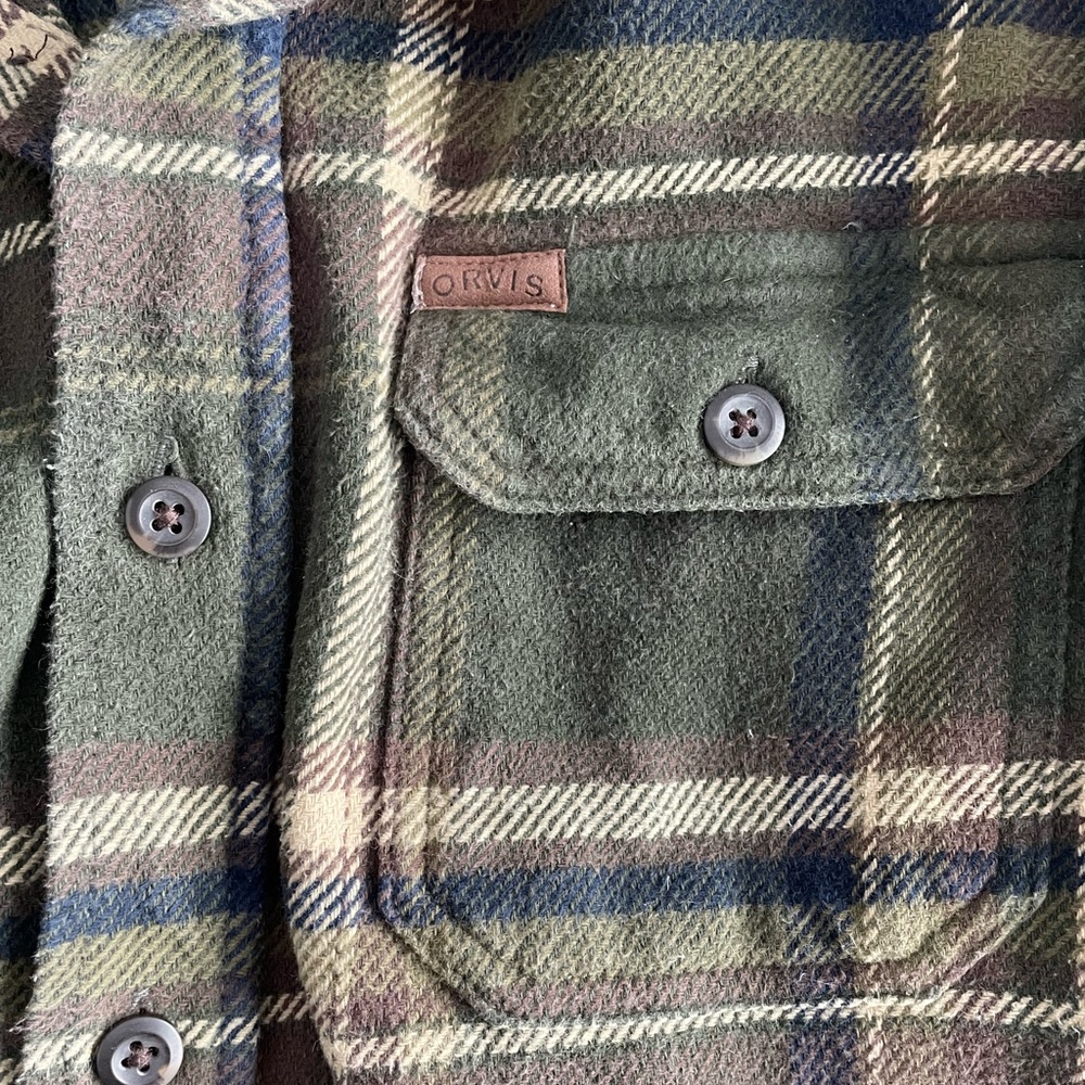 ⭐️HP⭐️Thick Orvis Flannel Shirt/Jacket - Picture 6 of 7